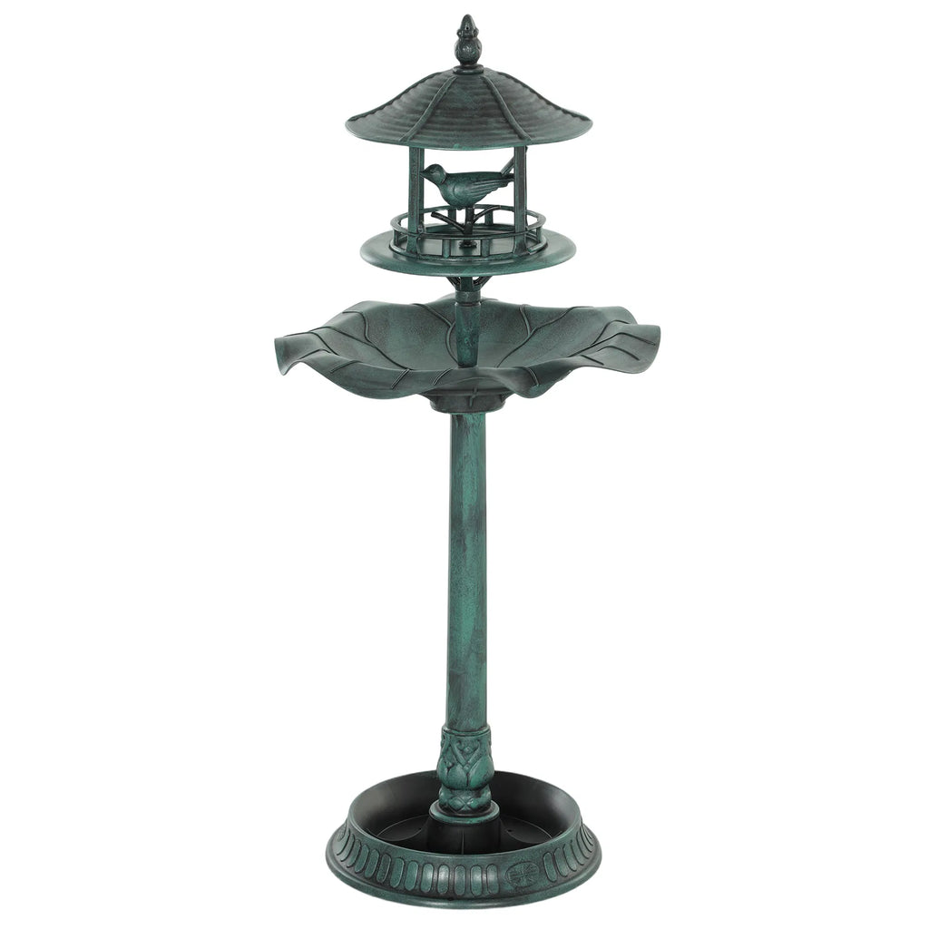 3 in 1 Garden Bird Bath Bowl Pedastal with Large Water Basin Bird Feeder & - Image 2