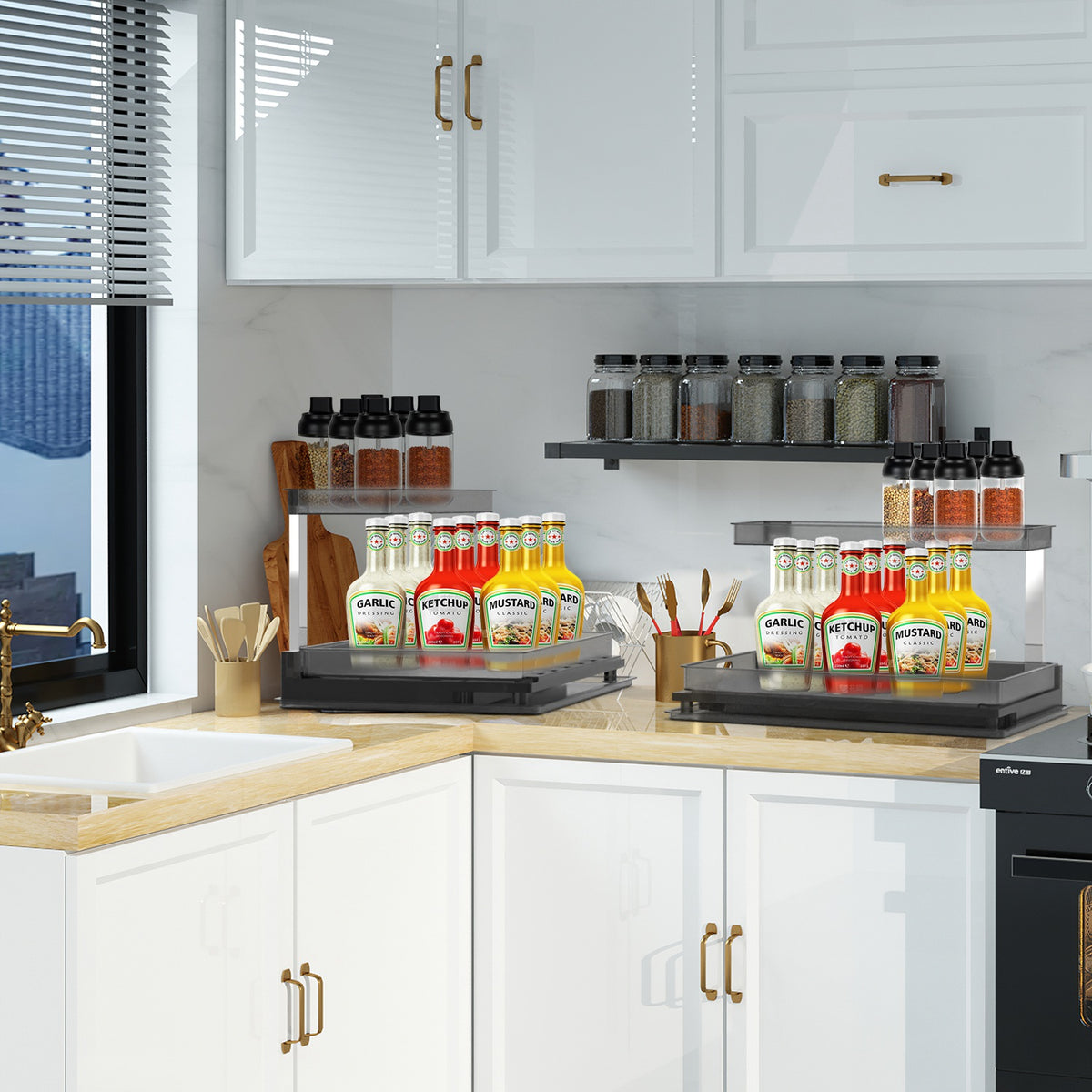 2-tier pull-out under-sink organizer
