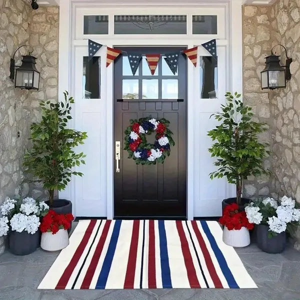 "American Flag Doormat Patriotic USA Flag Welcome Mat Non Slip - Image 2