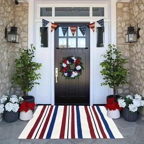 "American Flag Doormat Patriotic USA Flag Welcome Mat Non Slip - Image 2
