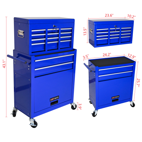 8-Drawer High-Capacity Rolling Tool Chest