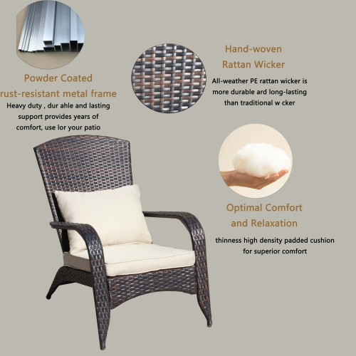 Outdoor Patio Chair with Cushions