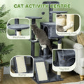 54" Cat Tree Multi Level Cat Tower with Scratching Posts Cat Condos Bed