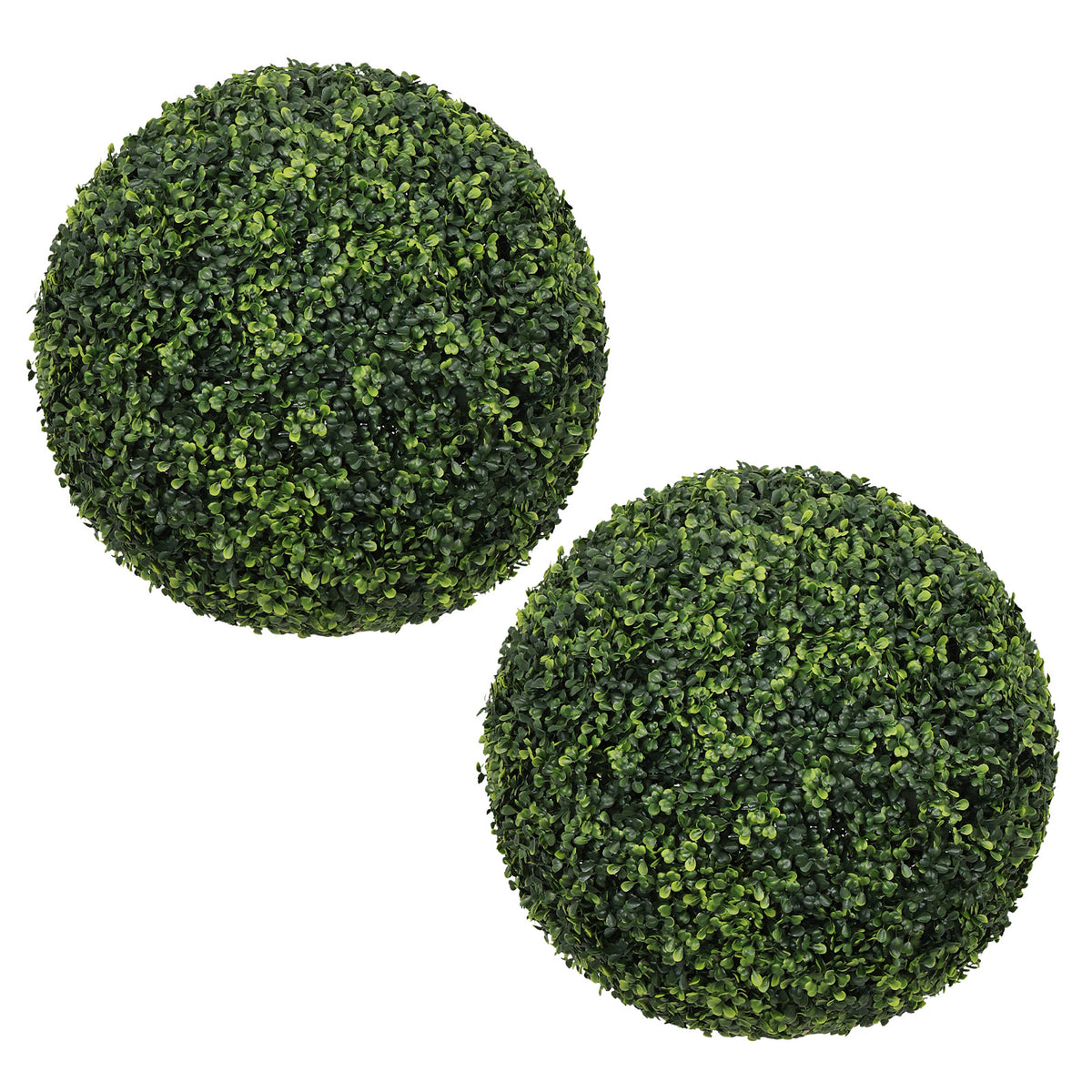 18.5IN dark Artificial Topiary Balls Outdoor Faux Boxwood Decorative Green - Image 2