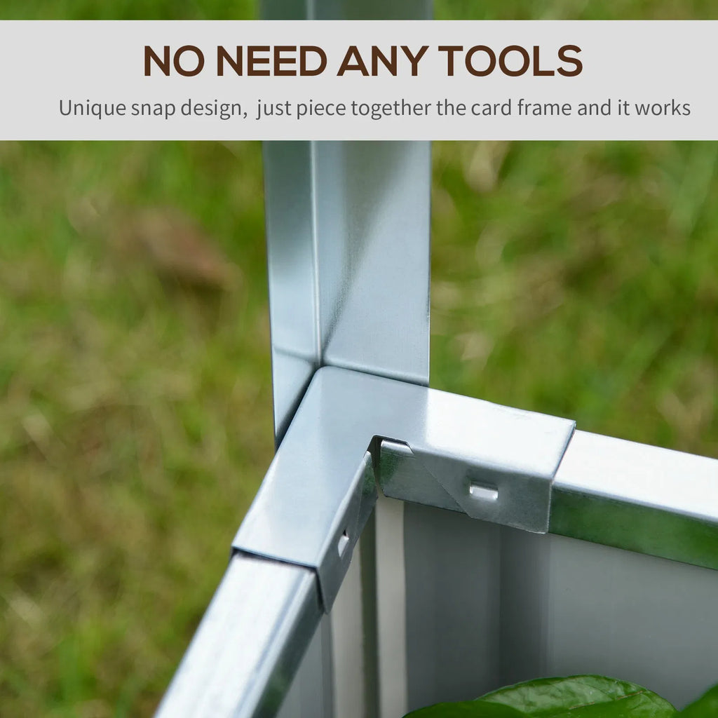 Raised Garden Bed 5.7 x 3 x 2.3ft Steel Planter Box Outdoor with Cover Gloves - Image 5