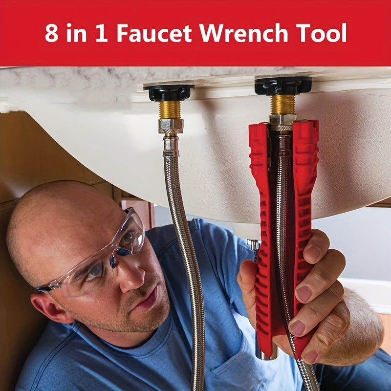Sink Faucet Installer Tool 14 in 1 Faucet Wrench Multi functional Pipe - Image 2