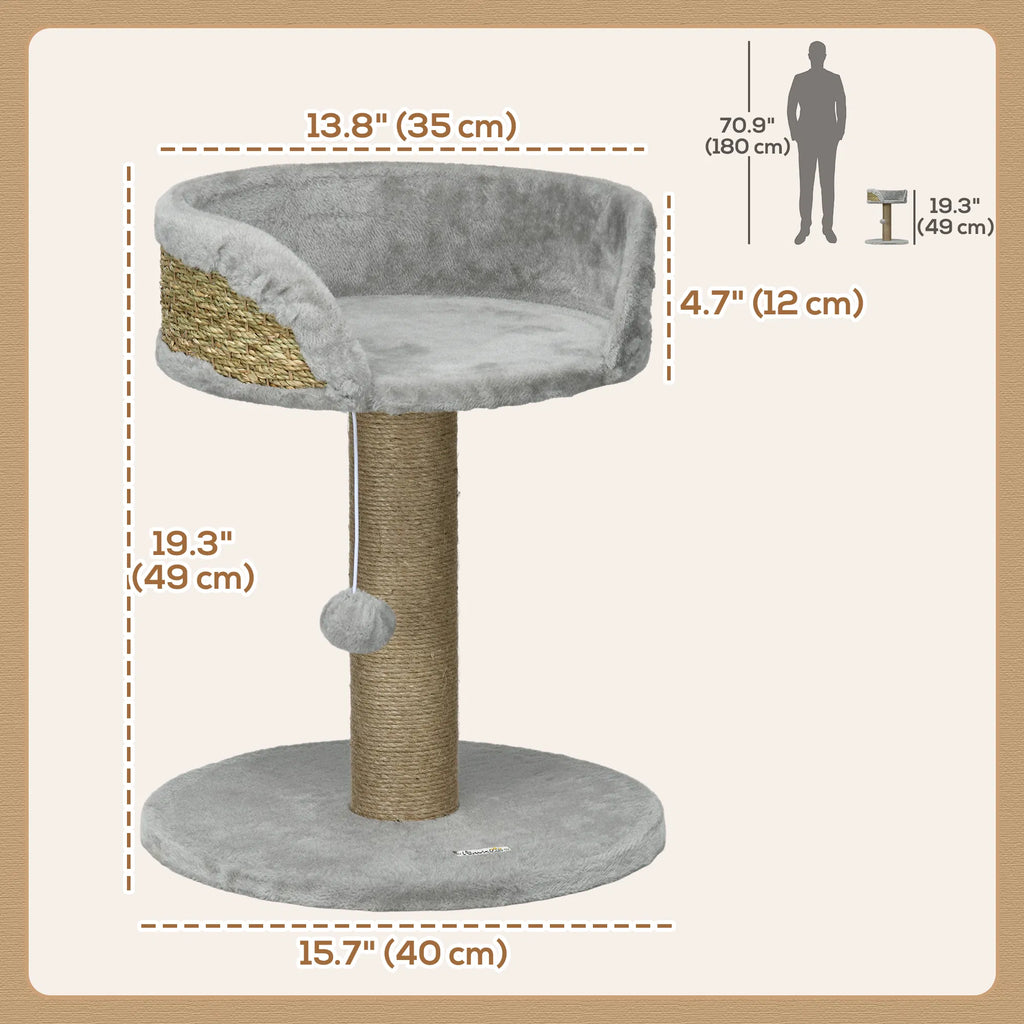 Cat Tree with Scratching Post Toy Ball Perch Small Cat Tower for Indoor Cats - Image 5