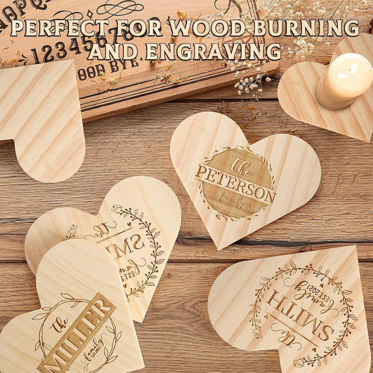 12 Piece Unfinished Wood Coaster Blanks Solid Wooden Drink Coasters For Laser - Image 5