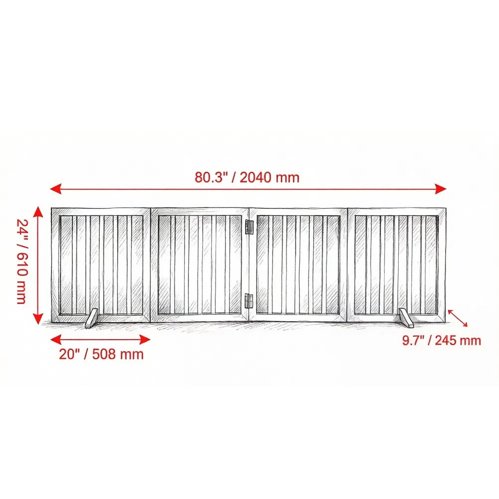 Modern Pet Barrier with Freestanding 80.3 Inches for Indoor - Image 5