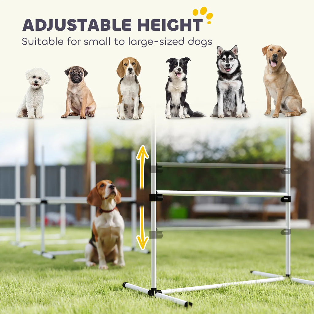 Set of 6 Dog Agility Training Equipment Adjustable Jump Bar Pet Exercise Kit - Image 4