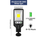 2Pack Waterproof LED Solar Powered Light PIR Motion Sensor Outdoor Lamp Garden