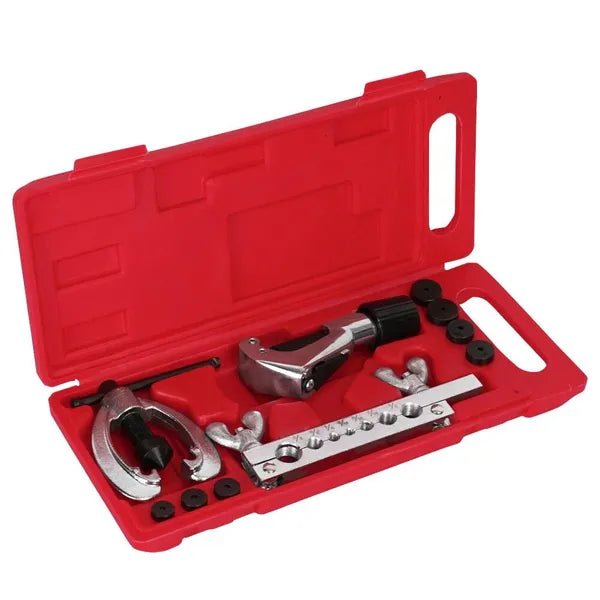 10 piece Pipe Flaring Kit Brake Fuel Pipe Repair Flaring Kit With Cutter And - Image 2