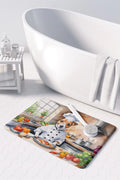 Jack Russell Terrier The Chef Memory Foam Kitchen Mat Machine Washable