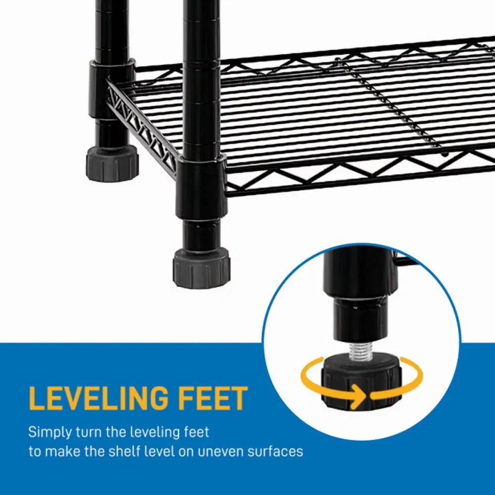 5 Tier Heavy Duty Steel Storage Rack Shelving Unit 72 in H x 48 in W x 24 in D - Image 3