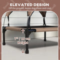 Raised Dog Bed Cooling Dog Cot w/ Canopy Washable Breathable Mesh for Small