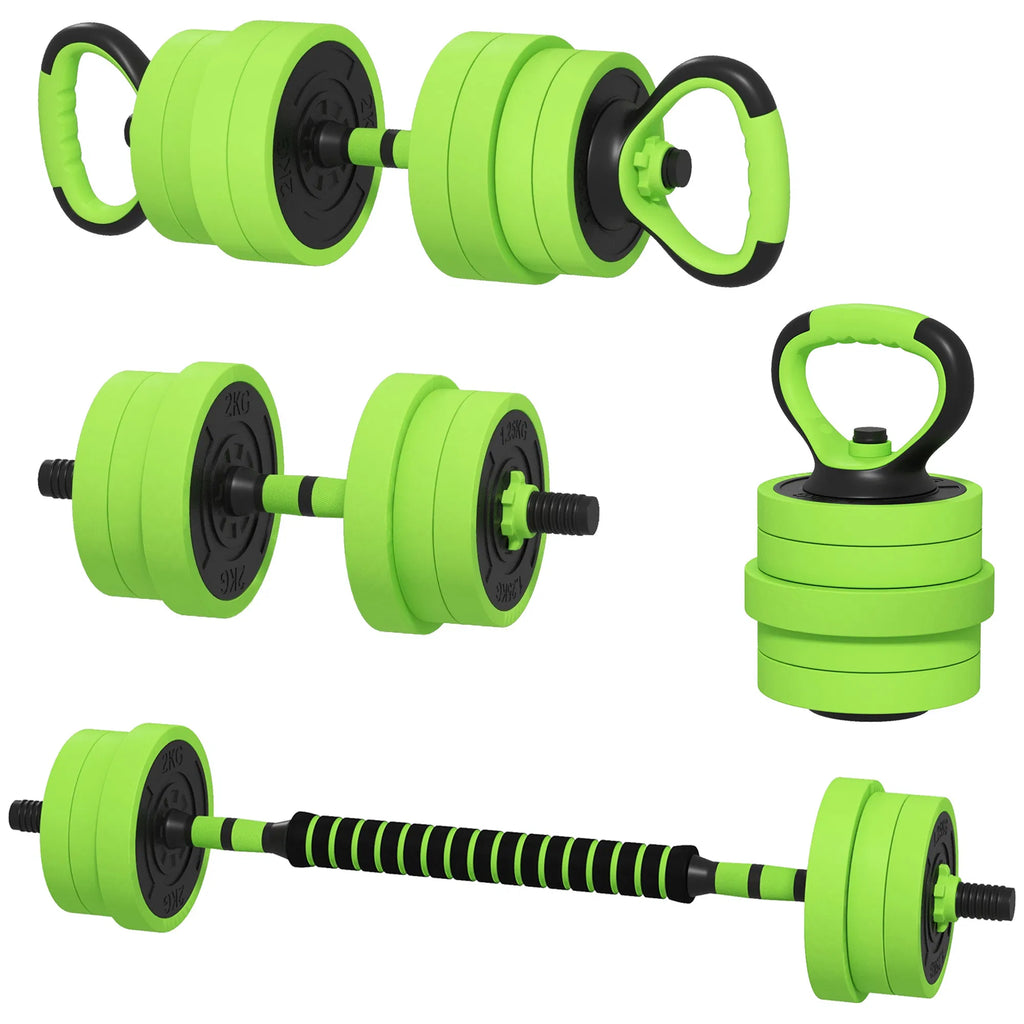 44lbs 4 in 1 Adjustable Weight Dumbbell Set Barbell Kettlebell Push Up - Image 3