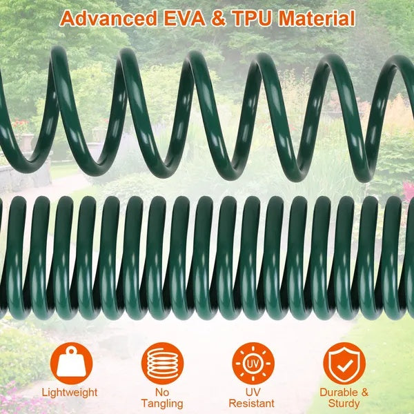 Flexible Self Coiling Recoil Garden Hose with Spray Nozzle - Additional Product View Garden Hose