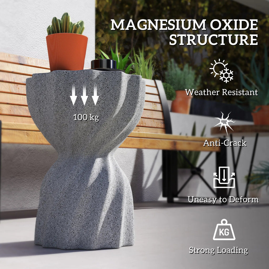 Spiral Decorative Garden Stool Flower Top Outdoor Stool Side Table Plant Stand - Image 5