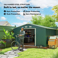 11' x 13' Practical Backyard Garden Storage Tool Shed with Double Sliding Door
