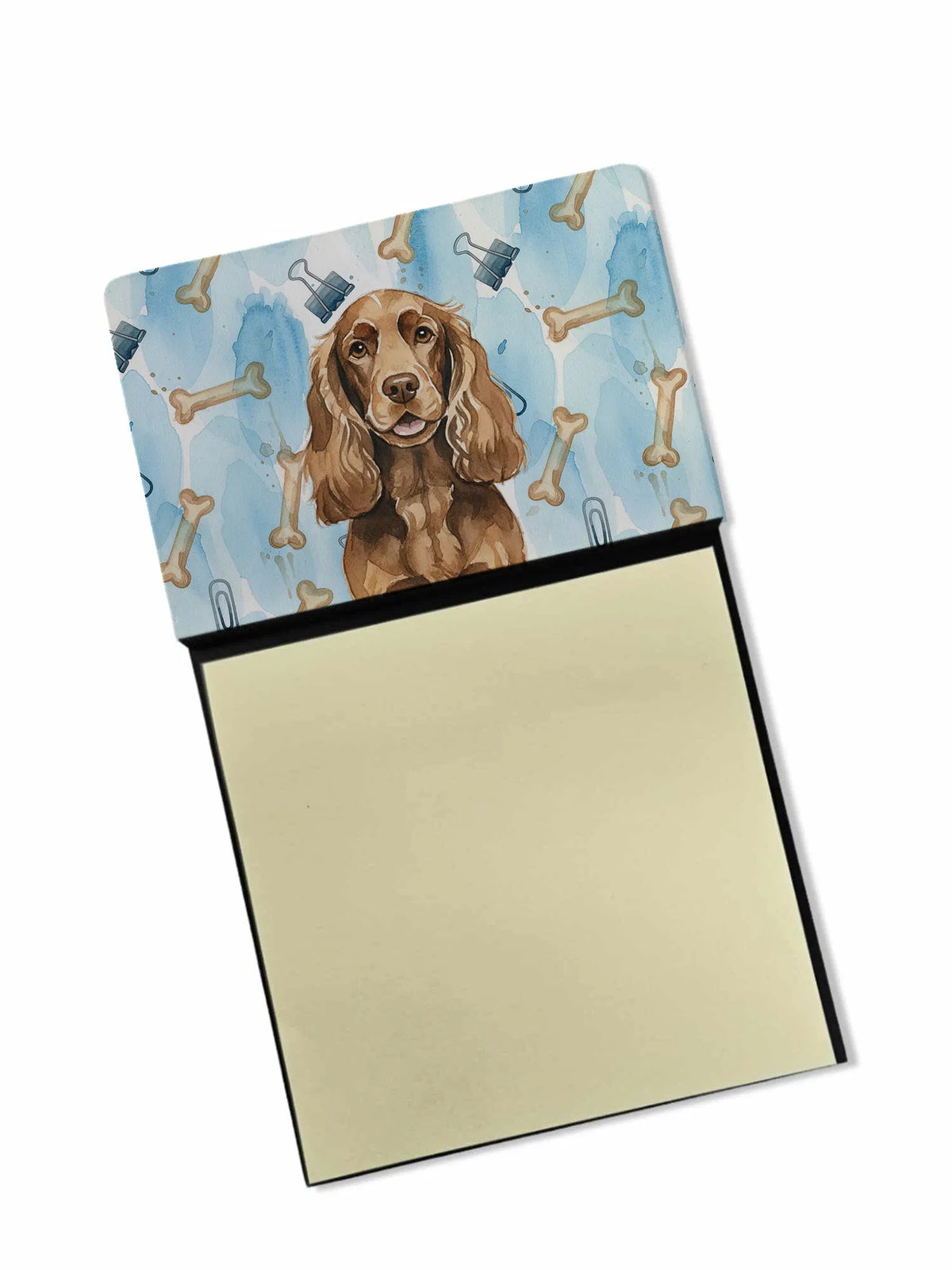 Liver English Cocker Spaniel Coworker Watercolor Sticky Note Holder - Image 2
