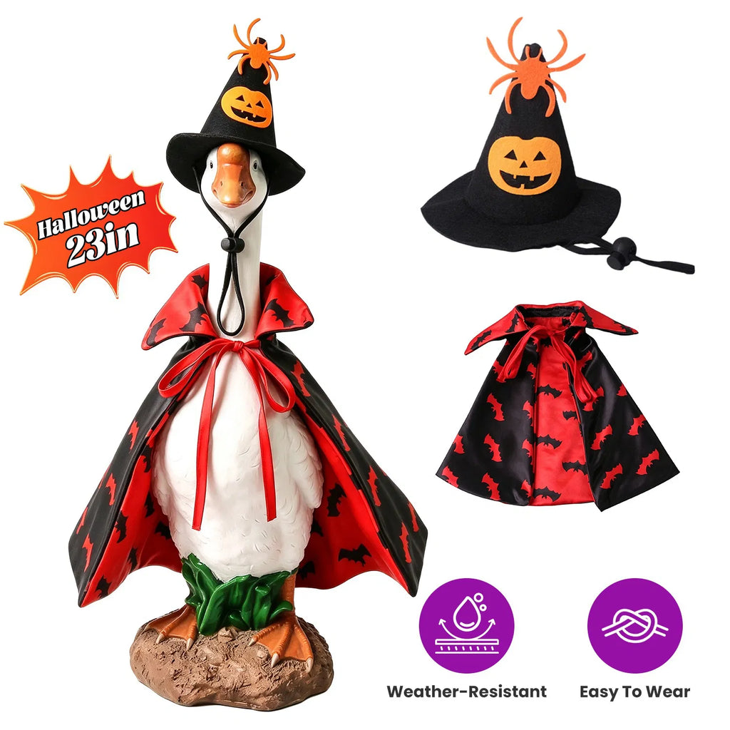 Porch Goose Halloween Costume for 23" Goose Statue Sparkling Sequin Goose - Image 3