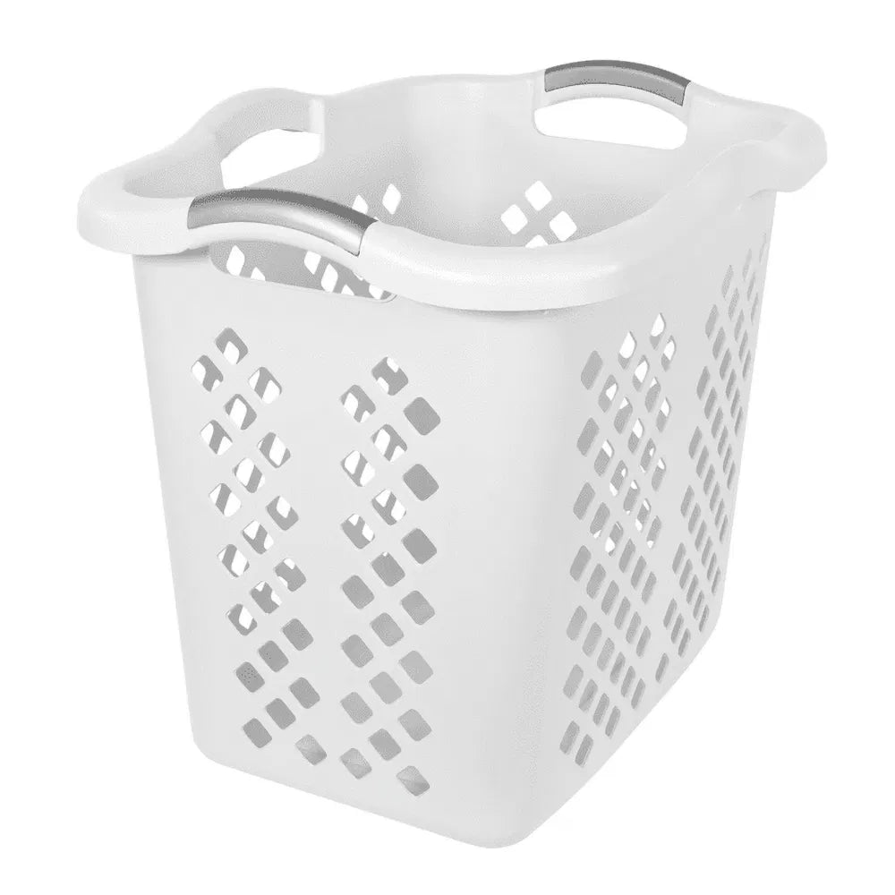 Pack Bushel Lamper Laundry Basket With Silver Handles White Adult - Image 7
