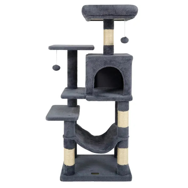 44" Multi Level Cat Tree With Spacious Top Perch 2 Door Condo & Hammock For - Image 4