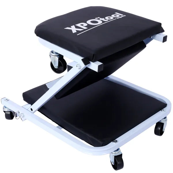 36 Inch 2 in 1 Foldable Mechanic Creeper and Rolling Stool Seat - Image 4