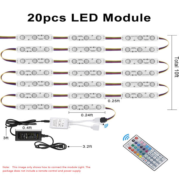 3 lamp Injection Molding Module With Interface Color RGB At Both Ends - Image 2