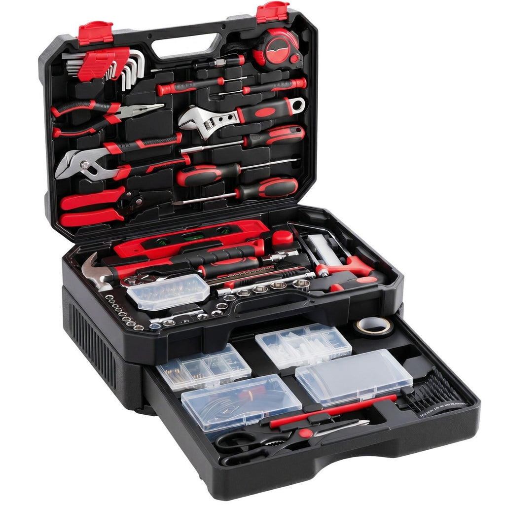 Home And Auto Repair Tool Kit With Drawer Storage Toolbox Complete Tool Set