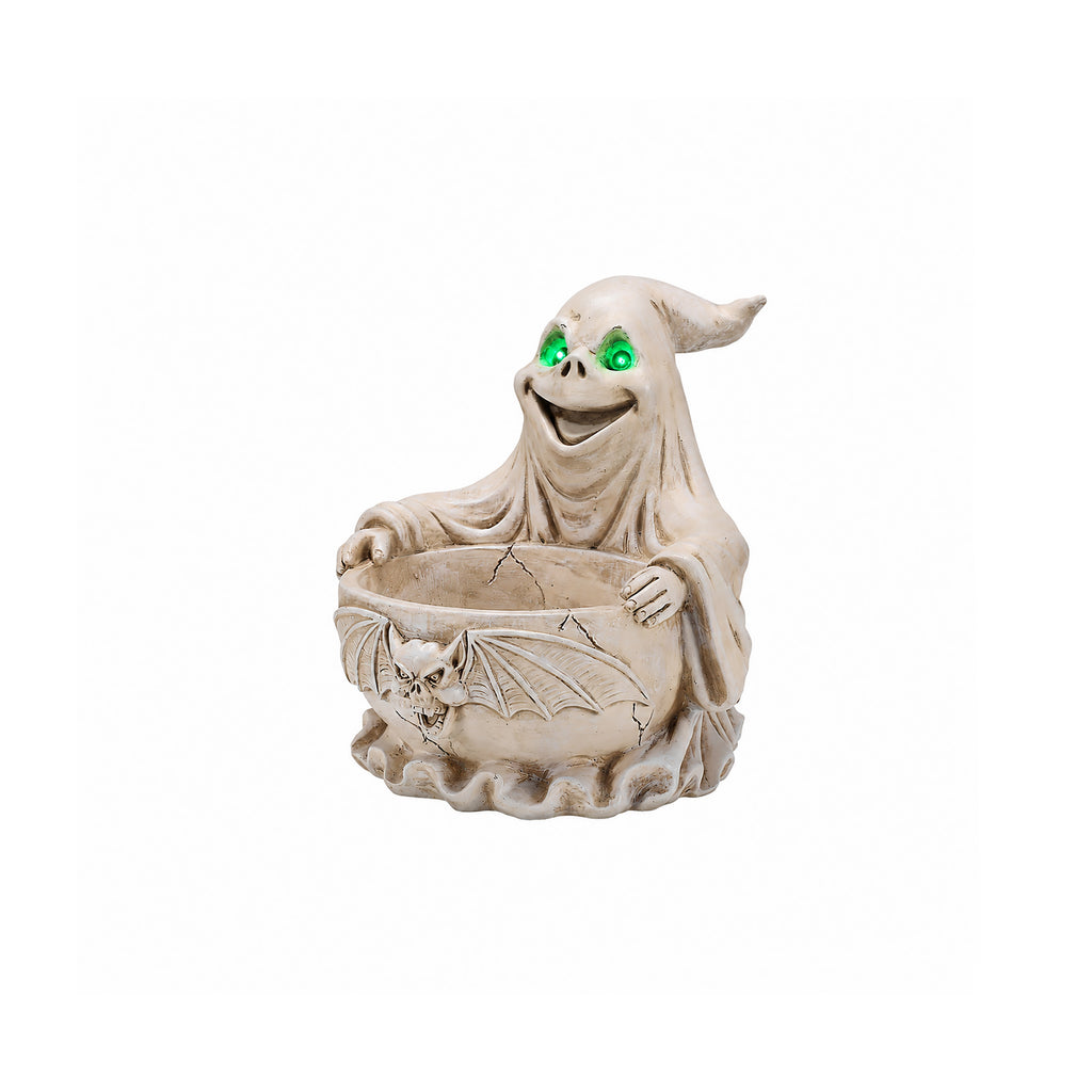 Halloween Ghost Storage Bowl Figurine Spooky Candy Dish with LED Light for - Image 5