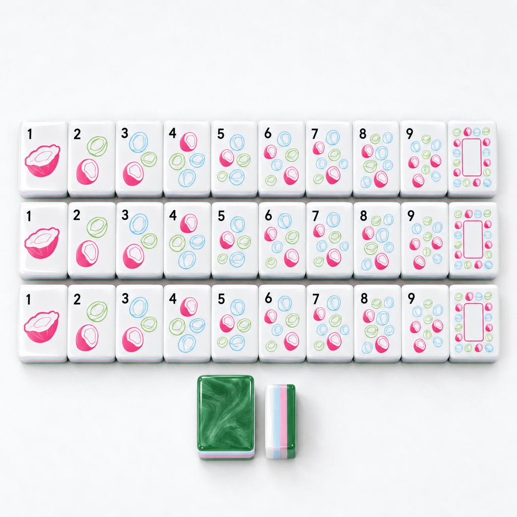 Jade Beauty Acrylic Mahjong Set Coastal Inspired American Tiles 160 Tile Game - Image 2