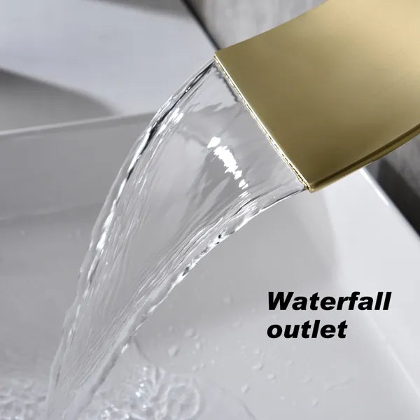 Wall mounted bathroom waterfall faucet - Image 4
