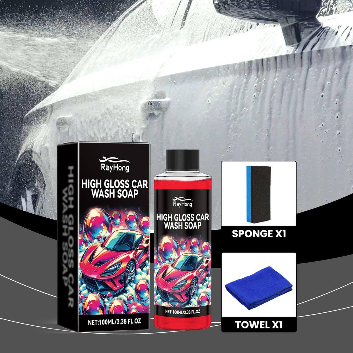 Foam Car Wash Soap Gentle Decontamination Dust Proof Shine Wash - Image 4