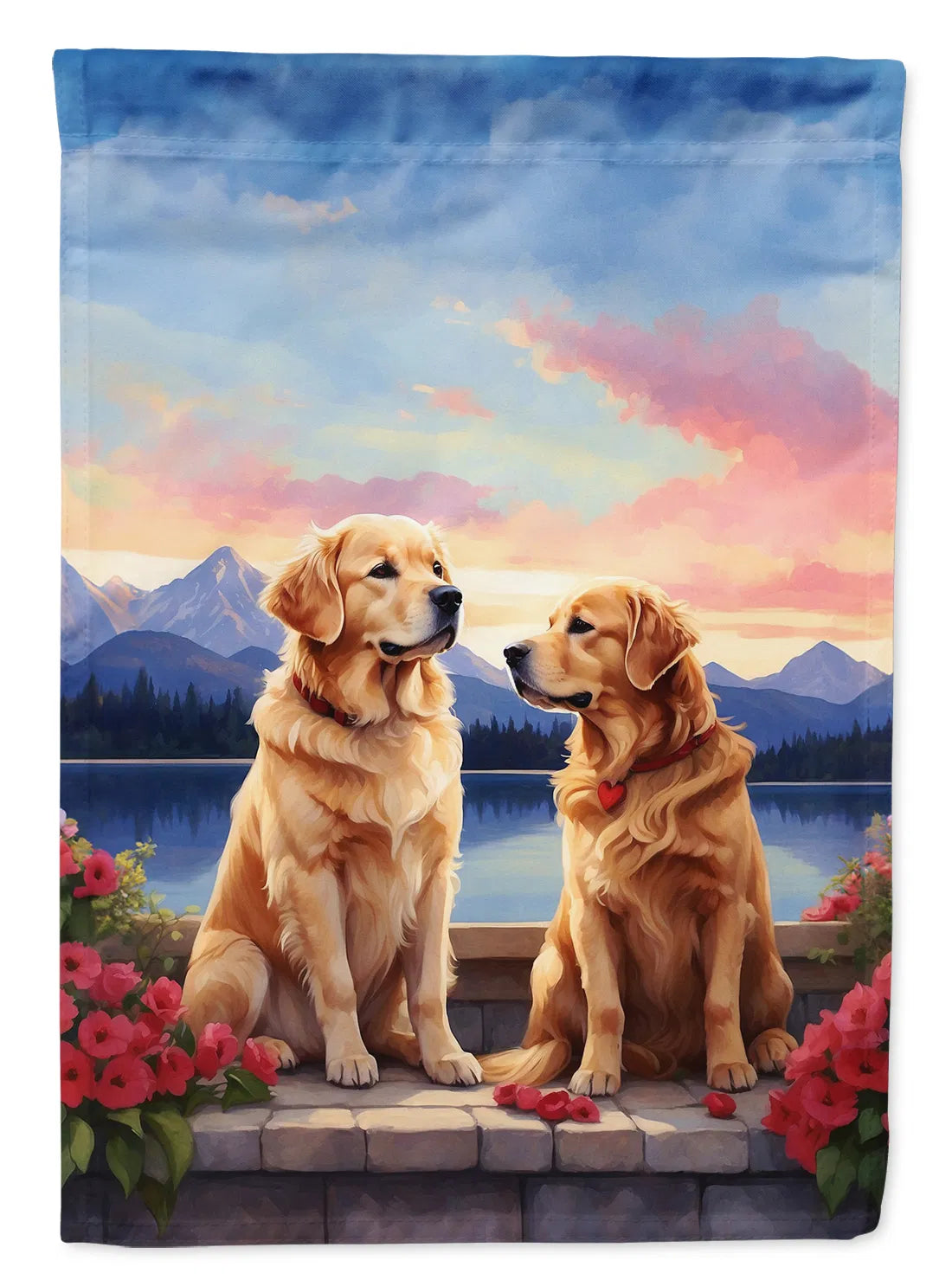 Golden Retriever Two Hearts Garden Flag Mailbox Flag Decorative Yard Flag - Image 5