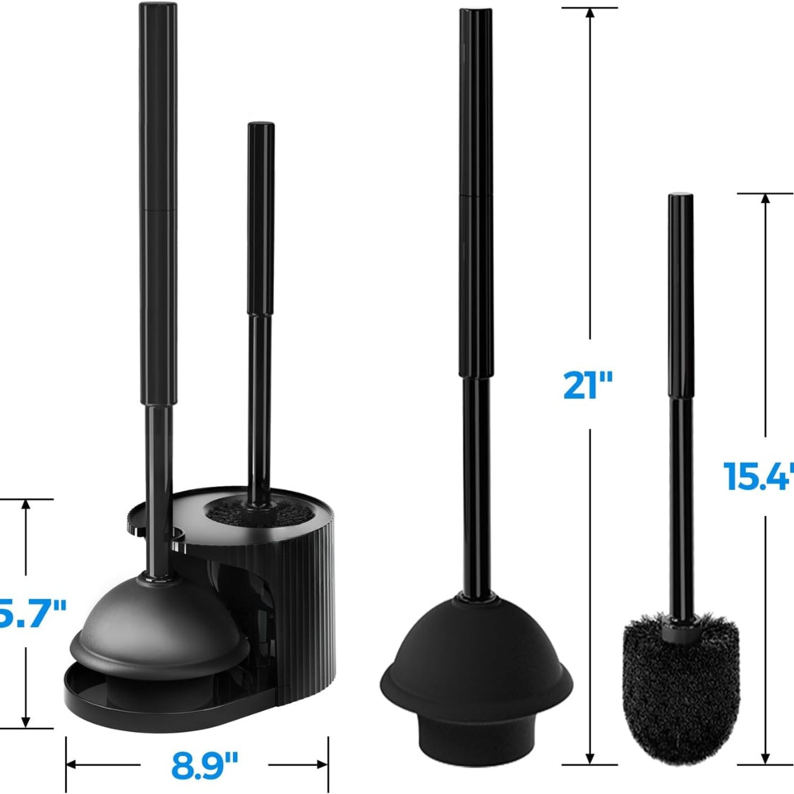 toilet plunger and brush set detail and structure