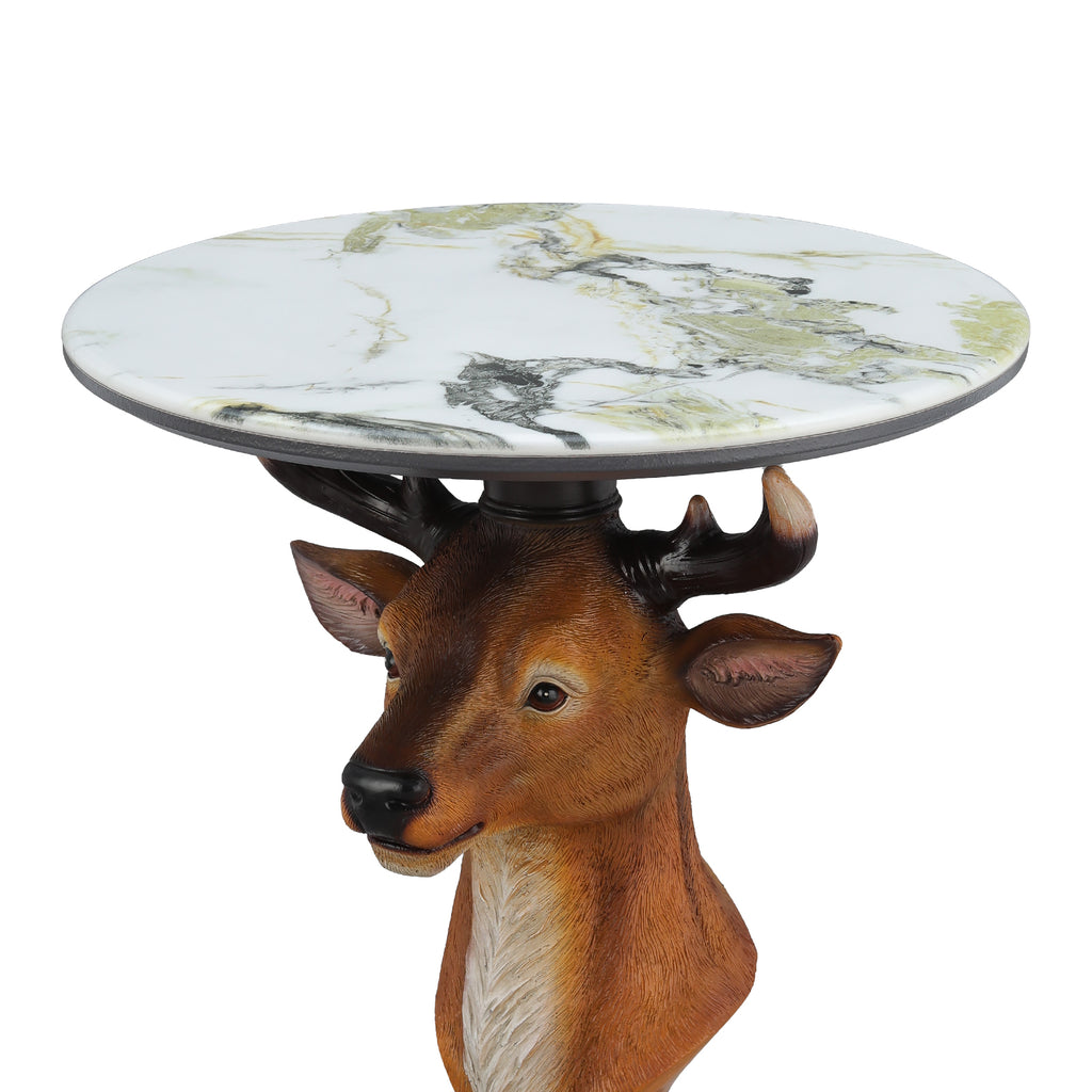 Deer Head Accent Table Animal Statue End Tables Livingroom - Image 5