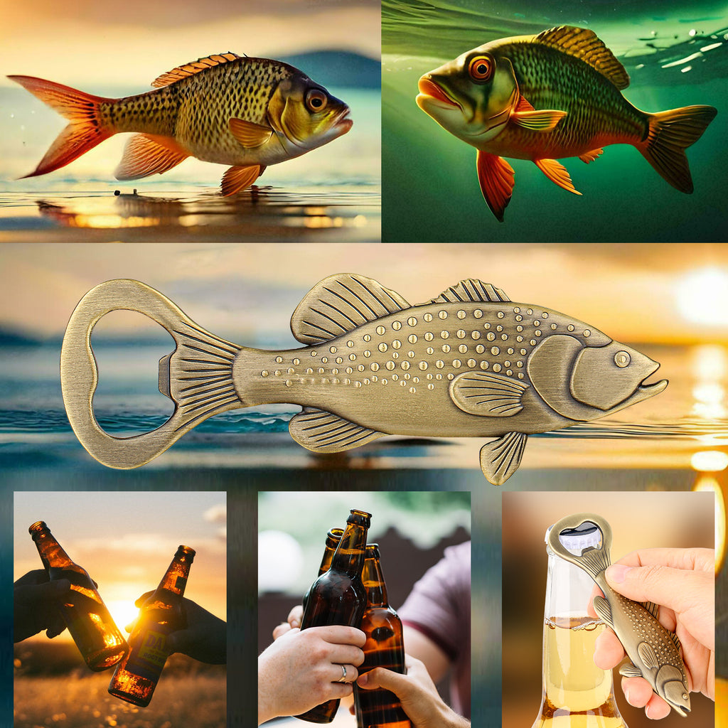 Creative Sea Bass Bottle Opener With Velvet Bag Exclusive Gift For Fishing - Image 2