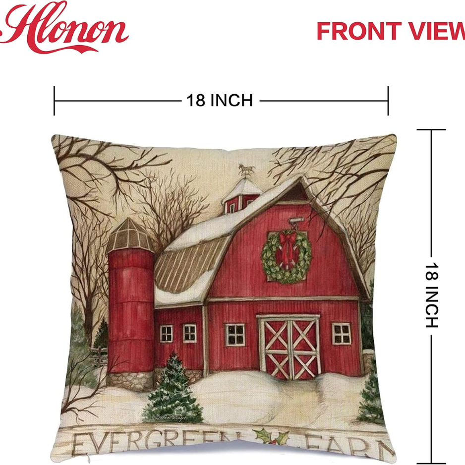 Christmas Decorations Pillow Covers 18 Inches Set Of Xmas Series Cushion