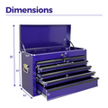 Heavy Duty Metal Tool Box 24 inch Portable Metal Tool Box with 9 Drawers