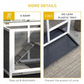 Pet cage /Wood Rabbit Hutch Gray ( Amazon Shipping)(Prohibited by WalMart)