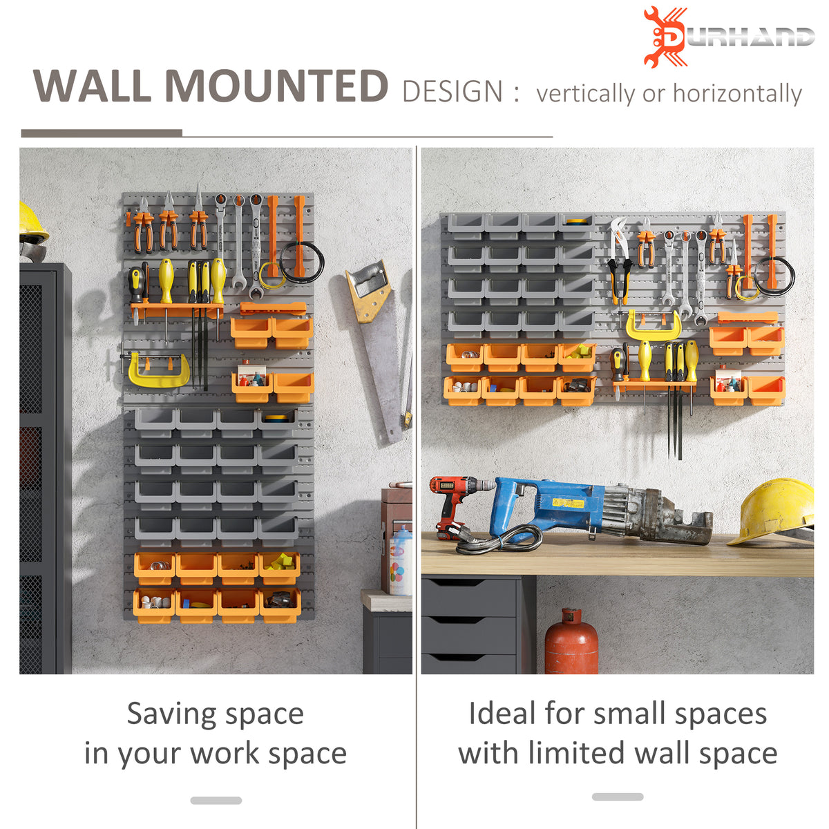 44 pcs wall mounted pegboard detail and structure