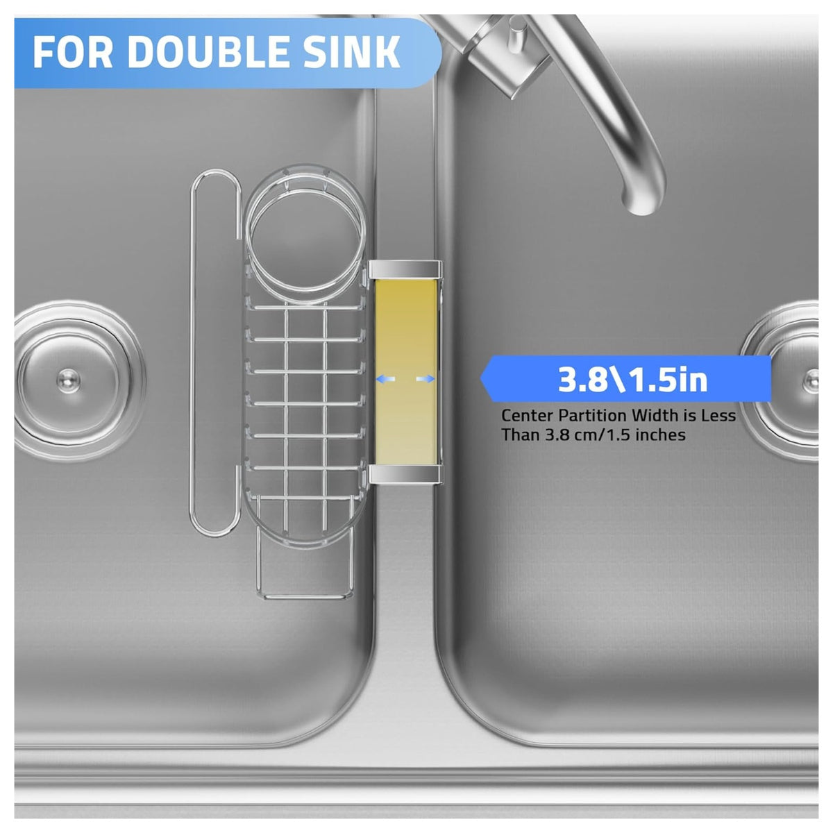 kitchen sink caddy sponge holder main view