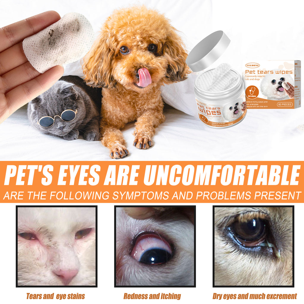 Yegbong Pet Wipes Clean Dogs And Cats Tear Stains Eye Cleaning Wipe Eye Dirt - Image 3