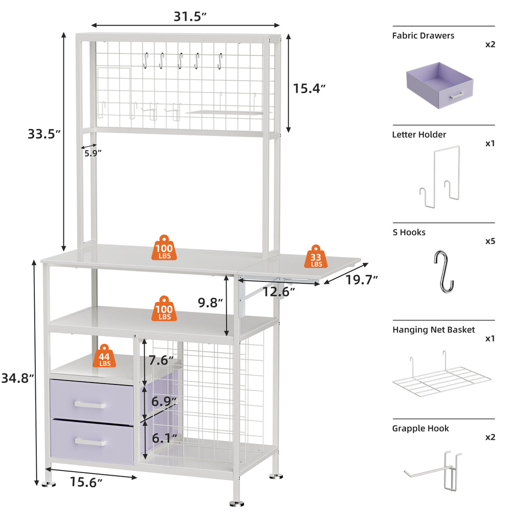 Large Foldable Heat Press Table With Storage Pegboard And Hooks Heat Press - Image 3