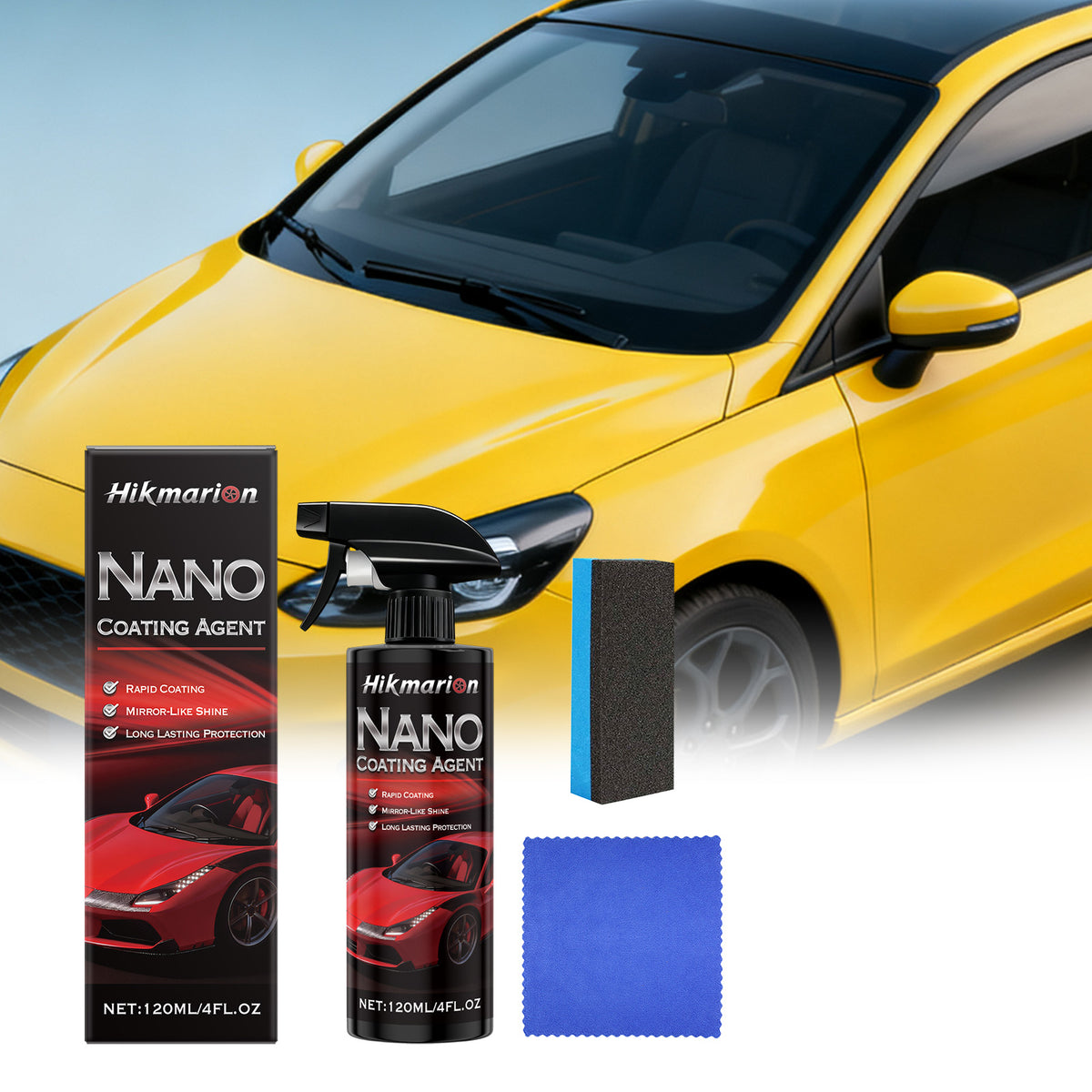 Nano Coating Agent Car Paint Protection Gloss Sealant Maintenance Kit - Image 5