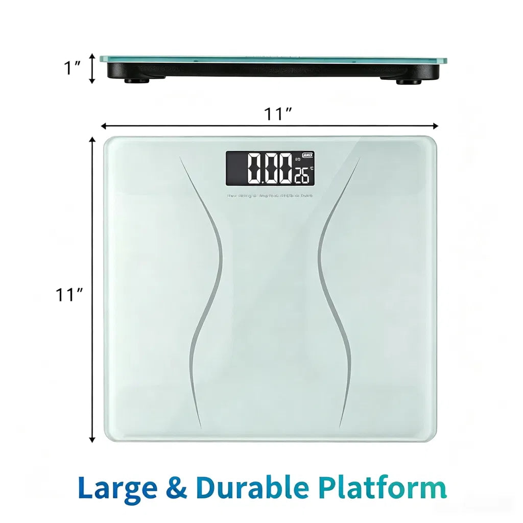 Slim Waist Pattern Personal Scale White