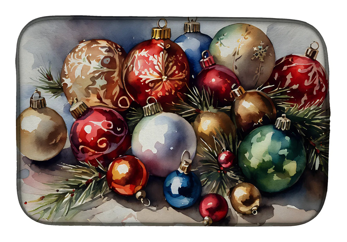 Christmas Ornaments Dish Drying Mat Absorbent Dish Drying Mat Pad for Kitchen - Image 5