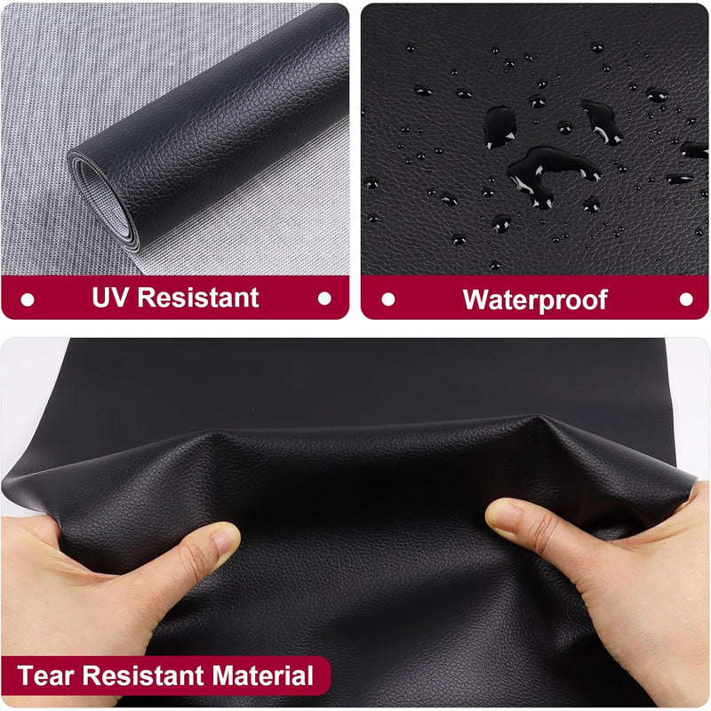 50cm137cm Vinyl Marine Fabric Waterproof Leather Material Thick Upholstery Faux - Image 3