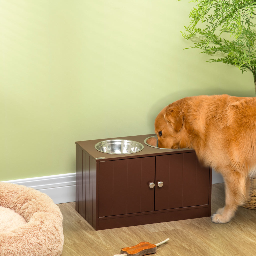 Elevated Dog Bowls With Storage Cabinet Raised Dog Bowl Stand Pet Food Bowl - Image 2